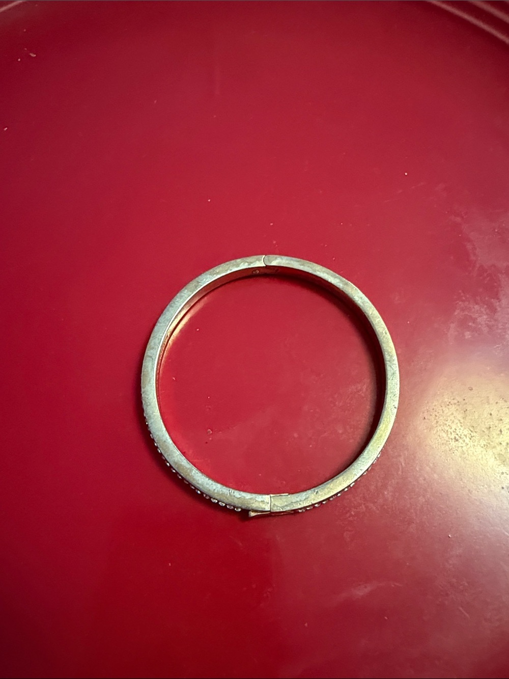 kate spade Gold Crystal Pavé Bangle Bracelet, push clasp, EUC - Picture 5 of 6